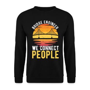Ingénieur des ponts Construction de ponts - Sweat-shirt Unisexe - noir - Devant - Alina (178cm) & Michal (187cm)