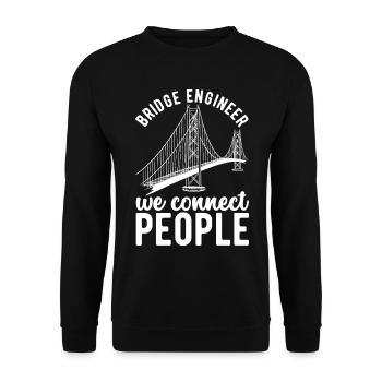 Ingénieur des ponts Construction de ponts - Sweat-shirt Unisexe - noir - Devant - Alina (178cm) & Michal (187cm)