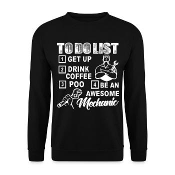 Mechanic Be An Awesome Mechanic - Unisex Sweatshirt - black - Front - Alina (178cm) & Michal (187cm)