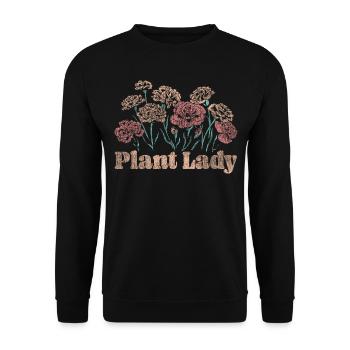 Plant Lover Gardening Flower Plant - Unisex Pullover - Schwarz - Vorne - Alina (178cm) & Michal (187cm)