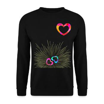 Grossesse Gemini Annonce - Sweat-shirt Unisexe - noir - Devant - Alina (178cm) & Michal (187cm)