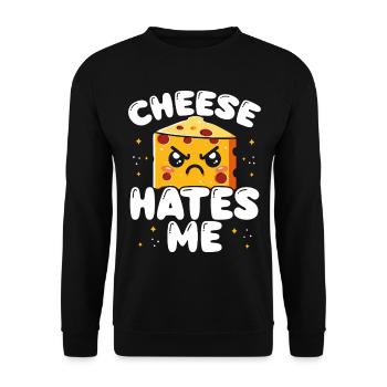 Lactose intolerant Lactose intolerance - Unisex Sweatshirt - black - Front - Alina (178cm) & Michal (187cm)