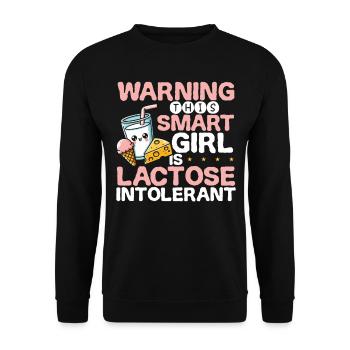 Filles intolérantes au lactose Intolérance au lactose - Sweat-shirt Unisexe - noir - Devant - Alina (178cm) & Michal (187cm)