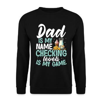 Père intolérant au lactose Intolérance au lactose - Sweat-shirt Unisexe - noir - Devant - Alina (178cm) & Michal (187cm)