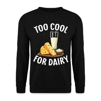 Lactose intolerant Lactose intolerance - Unisex Sweatshirt - black - Front - Alina (178cm) & Michal (187cm)