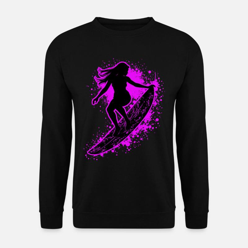 Surfeur élégant Surfer Surfer - Sweat-shirt Unisexe - noir