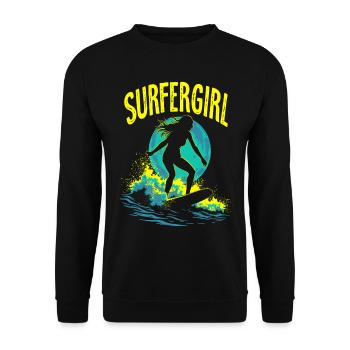 Surfer Girl Surfer Surfing Surfing Surfer - Unisex Sweatshirt - black - Front - Alina (178cm) & Michal (187cm)