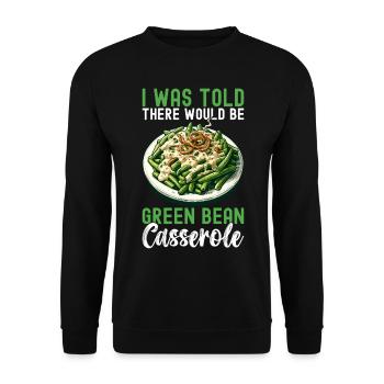 Casserole de haricots verts - Sweat-shirt Unisexe - noir - Devant - Alina (178cm) & Michal (187cm)