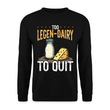 Lactose tolerant Milk lovers Cheese lovers - Unisex Sweatshirt - black - Front - Alina (178cm) & Michal (187cm)