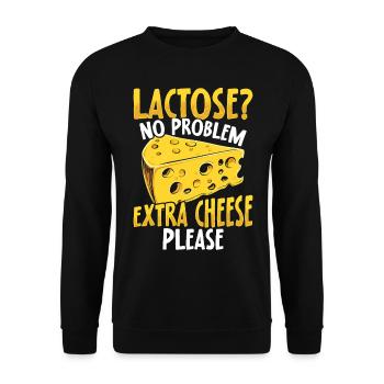 Lactose tolerant Milk lovers Cheese lovers - Unisex Sweatshirt - black - Front - Alina (178cm) & Michal (187cm)