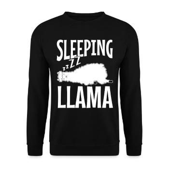 Llama Cute Llama Alpaca Sleeping Llama - Unisex Sweatshirt - black - Front - Alina (178cm) & Michal (187cm)