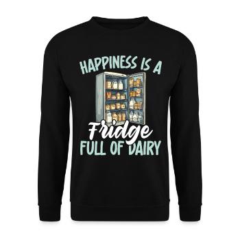 Lactose tolerant Milk lovers Cheese lovers - Unisex Sweatshirt - black - Front - Alina (178cm) & Michal (187cm)