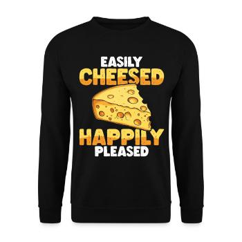 Lactose tolerant Milk lovers Cheese lovers - Unisex Sweatshirt - black - Front - Alina (178cm) & Michal (187cm)