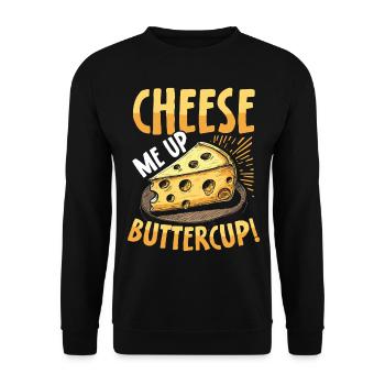 Lactose tolerant Milk lovers Cheese lovers - Unisex Sweatshirt - black - Front - Alina (178cm) & Michal (187cm)