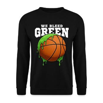 WE BLEED GREEN - BASKETBALL - Unisex Pullover - Schwarz - Vorne - Alina (178cm) & Michal (187cm)