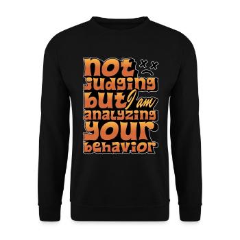 Behavioral Therapist Not Judging But ABA Therapist - Unisex Sweatshirt - black - Front - Alina (178cm) & Michal (187cm)