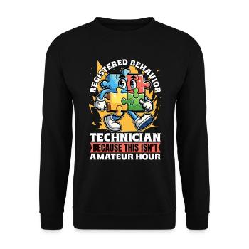 Behavioral Therapy Registered Behavior Psychology - Unisex Sweatshirt - black - Front - Alina (178cm) & Michal (187cm)