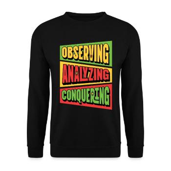 Behavioral Therapist Observing Analyzing Therapist - Unisex Sweatshirt - black - Front - Alina (178cm) & Michal (187cm)