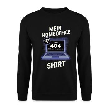 Home Office Shirt - Unisex Sweatshirt - black - Front - Alina (178cm) & Michal (187cm)