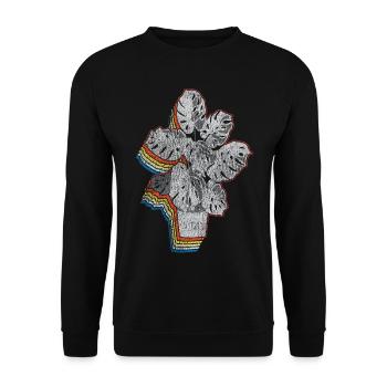 Amoureux des plantes jardinage rétro - Sweat-shirt Unisexe - noir - Devant - Alina (178cm) & Michal (187cm)