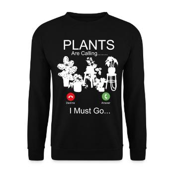 Plant Lover Gardening Monstera - Unisex Pullover - Schwarz - Vorne - Alina (178cm) & Michal (187cm)