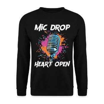 Poésie Slam Comptine Slam Poésie Poète Poète - Sweat-shirt Unisexe - noir - Devant - Alina (178cm) & Michal (187cm)