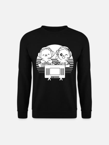 Video Gaming Sloth Gaming Funny Gaming Sloth - Unisex Pullover - Schwarz