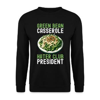 Casserole de haricots verts - Sweat-shirt Unisexe - noir - Devant - Alina (178cm) & Michal (187cm)