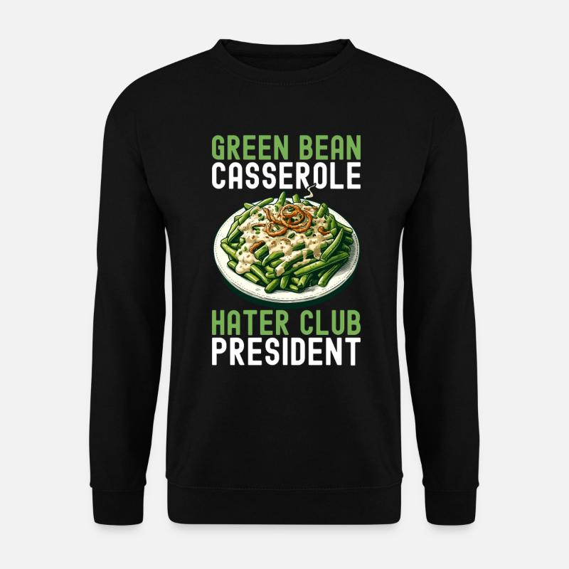 Grüne Bohnen Auflauf - Unisex Pullover - Schwarz