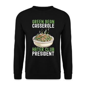 Casserole de haricots verts - Sweat-shirt Unisexe - noir - Devant - Alina (178cm) & Michal (187cm)