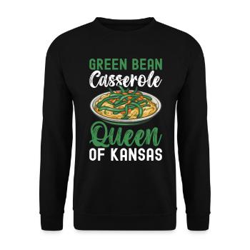 Casserole de haricots verts - Sweat-shirt Unisexe - noir - Devant - Alina (178cm) & Michal (187cm)