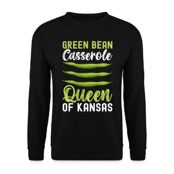 Casserole de haricots verts - Sweat-shirt Unisexe - noir - Devant - Alina (178cm) & Michal (187cm)