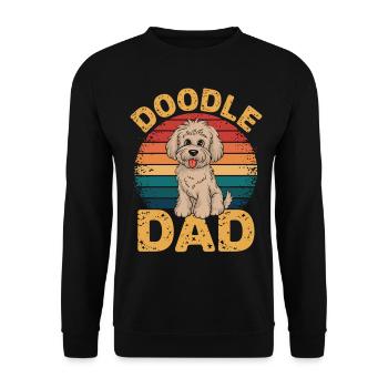 Doodle Dad – Labradoodle & Goldendoodle - Sweat-shirt Unisexe - noir - Devant - Alina (178cm) & Michal (187cm)