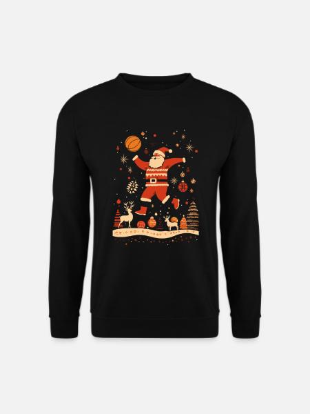 Père Noël Basketball Noël - Sweat-shirt Unisexe - noir