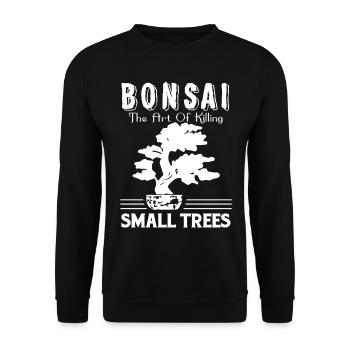 Bonsai Bonsai The Art Of Killing Small Trees - Unisex Sweatshirt - black - Front - Alina (178cm) & Michal (187cm)