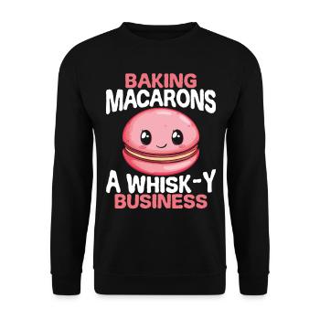 Macaron Bäcker Konditor Macaron-Liebhaber - Unisex Pullover - Schwarz - Vorne - Alina (178cm) & Michal (187cm)