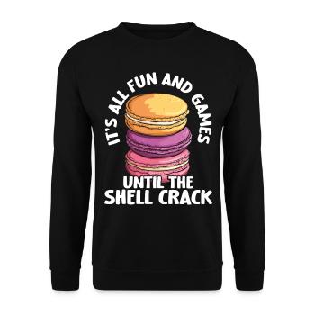 Macaron Bäcker Konditor Macaron-Liebhaber - Unisex Pullover - Schwarz - Vorne - Alina (178cm) & Michal (187cm)