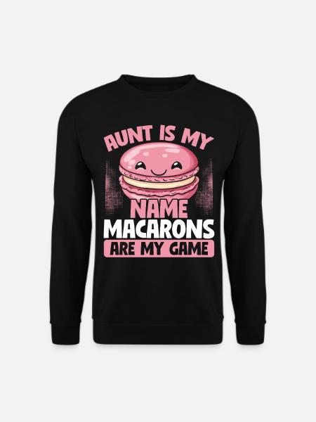 Macaron Bäcker Konditor Macaron-Liebhaber - Unisex Pullover - Schwarz