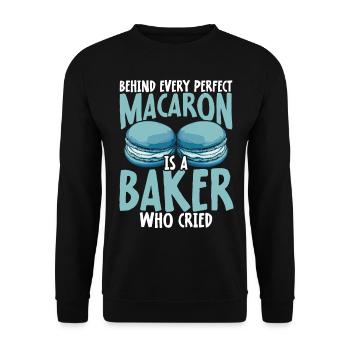 Macaron Bäcker Konditor Macaron-Liebhaber - Unisex Pullover - Schwarz - Vorne - Alina (178cm) & Michal (187cm)