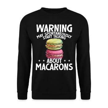 Macaron Bäcker Konditor Macaron-Liebhaber - Unisex Pullover - Schwarz - Vorne - Alina (178cm) & Michal (187cm)