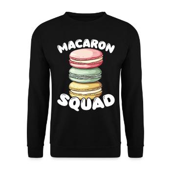 Macaron Bäcker Konditor Macaron-Liebhaber - Unisex Pullover - Schwarz - Vorne - Alina (178cm) & Michal (187cm)