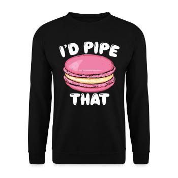 Macaron Bäcker Konditor Macaron-Liebhaber - Unisex Pullover - Schwarz - Vorne - Alina (178cm) & Michal (187cm)