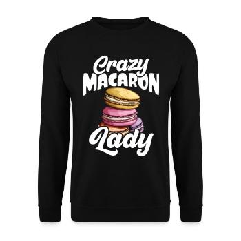 Macaron Baker Chef pâtissier Amateur de macarons - Sweat-shirt Unisexe - noir - Devant - Alina (178cm) & Michal (187cm)