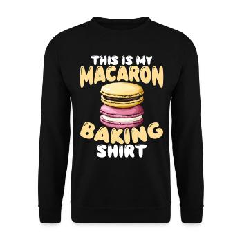 Macaron Bäcker Konditor Macaron-Liebhaber - Unisex Pullover - Schwarz - Vorne - Alina (178cm) & Michal (187cm)