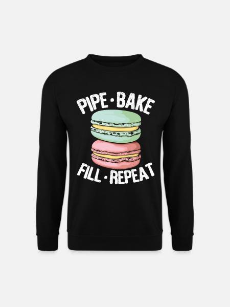 Macaron Bäcker Konditor Macaron-Liebhaber - Unisex Pullover - Schwarz