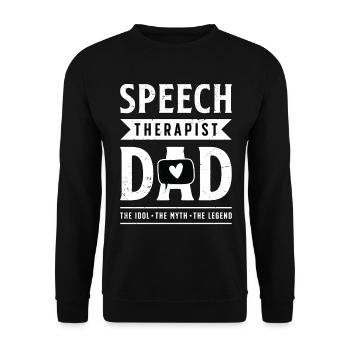 Orthophoniste Papa L’idole Le physiothérapeute - Sweat-shirt Unisexe - noir - Devant - Alina (178cm) & Michal (187cm)
