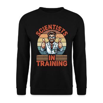 STEM Teacher Scientist In Training STEM Education - Unisex Sweatshirt - black - Front - Alina (178cm) & Michal (187cm)