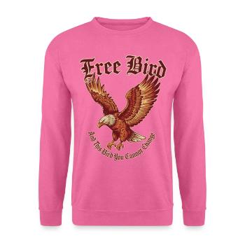 Oiseau libre | Soaring Eagle et rock - Sweat-shirt Unisexe - rose - Devant