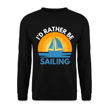 Sailing Saying Sailors Sailing - Unisex Sweatshirt - black - Front - Alina (178cm) & Michal (187cm)