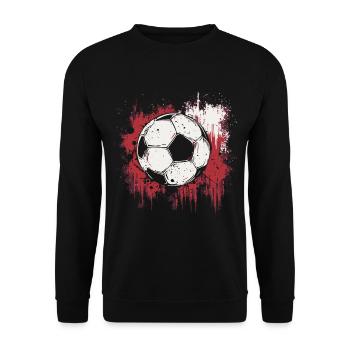 Red Splash of Color Soccer - Cool Team Sports - Unisex Sweatshirt - black - Front - Alina (178cm) & Michal (187cm)